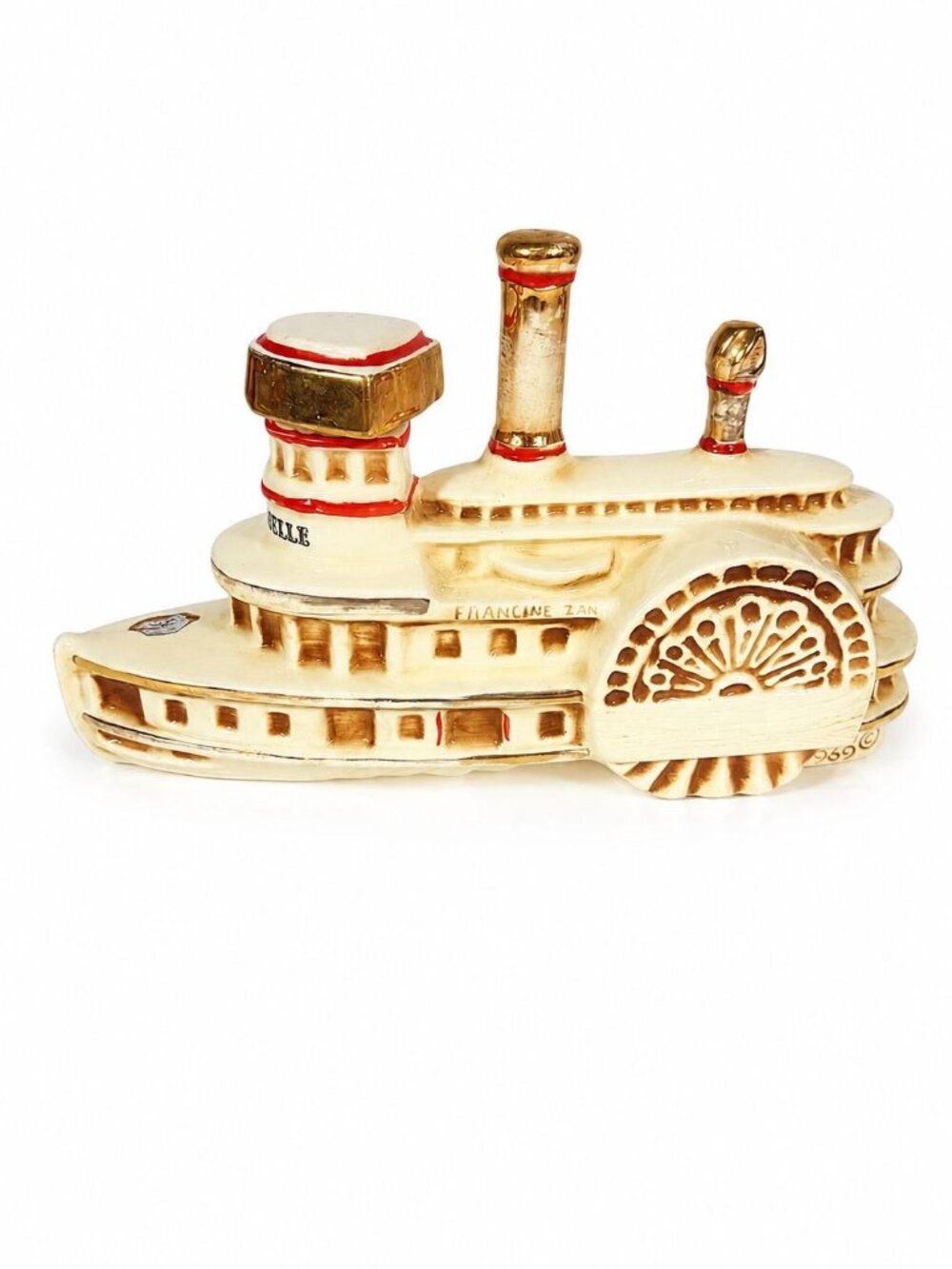 Whiskey Decanter Ezra Brooks Delta Belle River Boat Barware Collectible Vintage